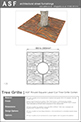 ASF Rivulet Square Laser Cut Tree Grille Corten